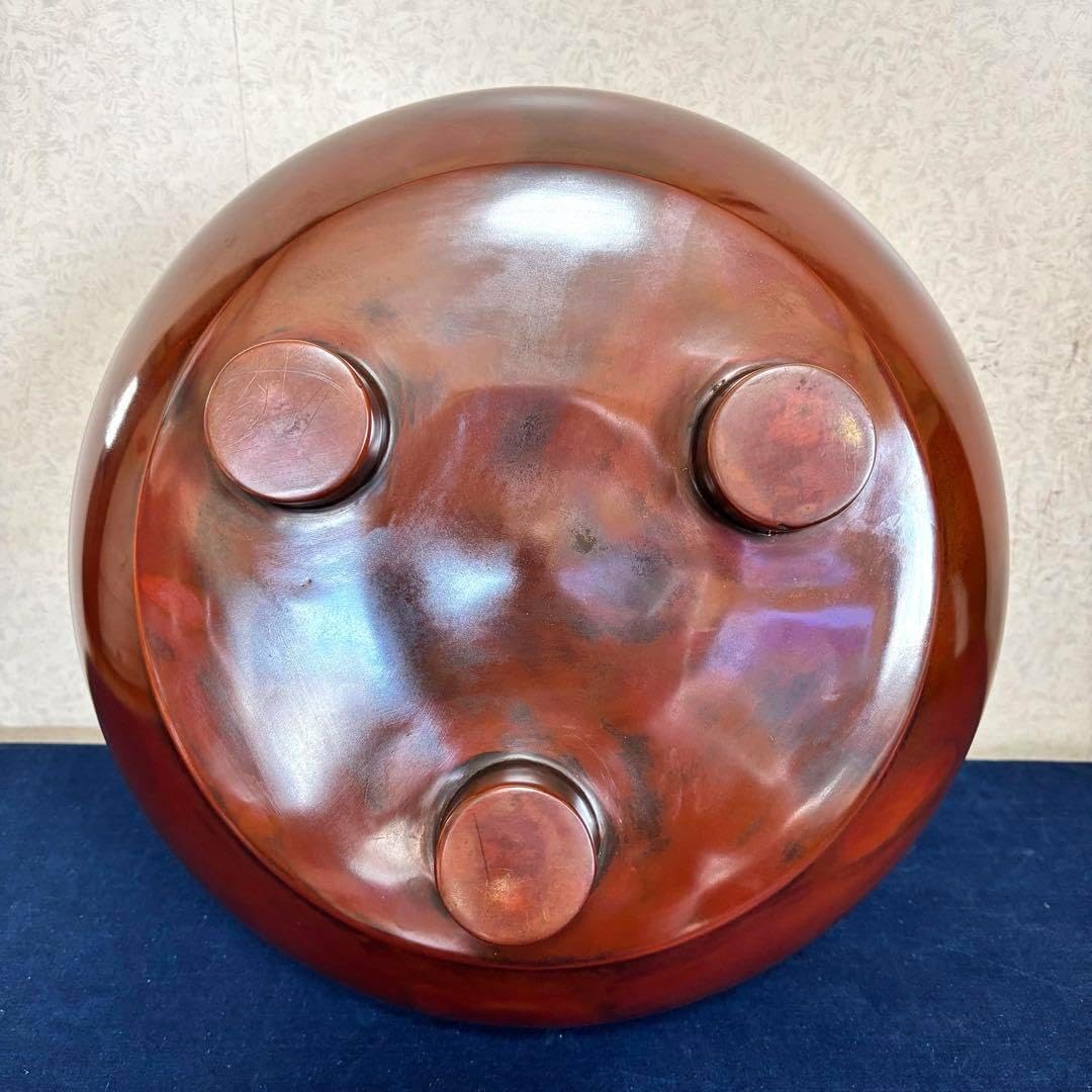 茶道具 棗 鎌倉彫 木製漆器 作家物 在銘 手彫り 旧家蔵出骨董 桐